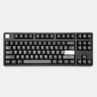 Drop GMK White-On-Black Custom Keycap Set | Doubleshot ABS